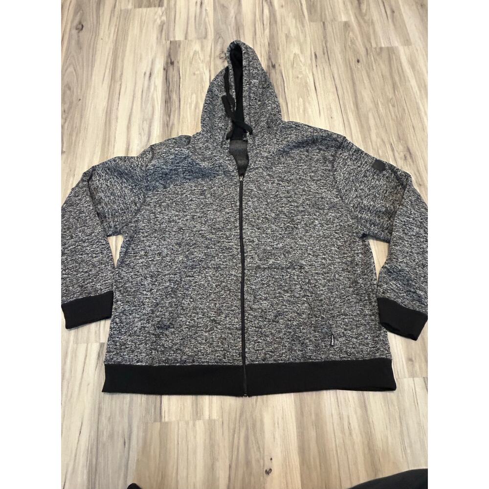 Southpole Mens Sweatshirt sz 5XB Gray Full Zip Fleece Lined Hooded Casual